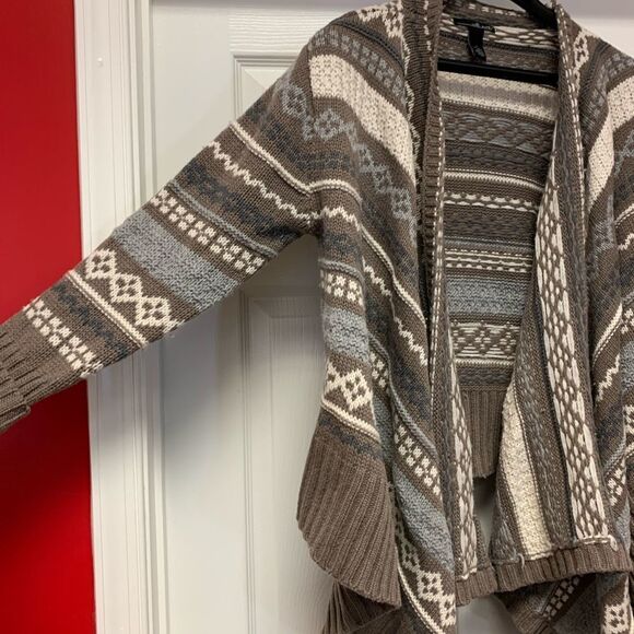 Willi Smith Texture Knit Waterfall Cardigan sz L - Picture 2 of 4